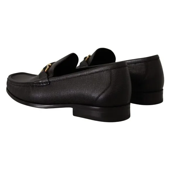 Salvatore Ferragamo Elegant Black Calf Leather Loafers